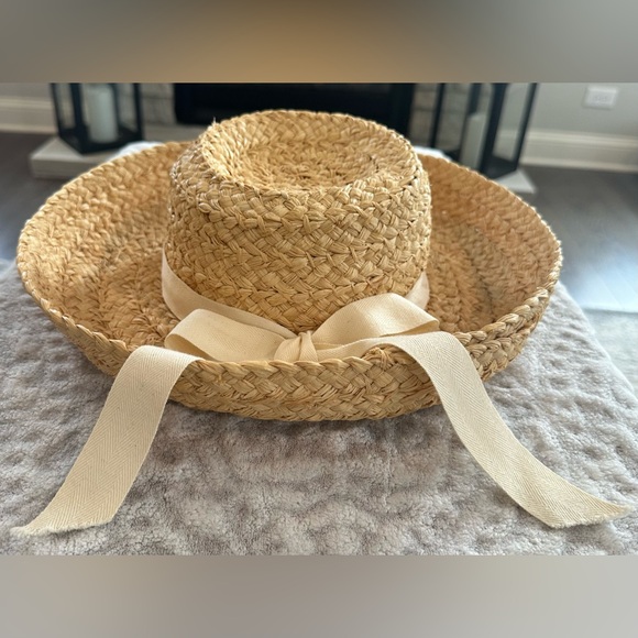 ✨VINTAGE✨ S.F. Green San Francisco SUN ☀️ HAT w/ Cream BOW EUC‼️ - Picture 10 of 15